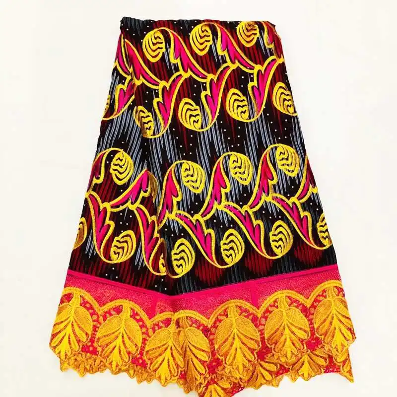 New Guipure Cord Lace Fabric New Design ankara african wax print fabric With Embroidery African Wax Guipure Lace 6yards/lot
New Guipure Cord Lace Fabric New Design ankara african wax print fabric With Embroidery African Wax Guipure Lace 6yards/lot