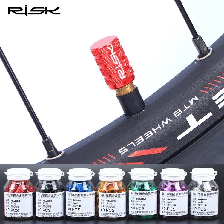 RISK Mtb / Road Bike Tire Valve Cap Aluminum 7075 CNC American Valve Tire Cap Bike Accessory 2 Piece / lot
RISK Mtb / Road Bike Tire Valve Cap Aluminum 7075 CNC American Valve Tire Cap Bike Accessory 2 Piece / lot