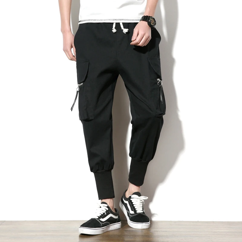 Streetwear Jogger Pants Men Cotton Side-pockets Casual Slim Man Harem Pants Ankle-length Zipper Spring Mens Joggers
Streetwear Jogger Pants Men Cotton Side-pockets Casual Slim Man Harem Pants Ankle-length Zipper Spring Mens Joggers