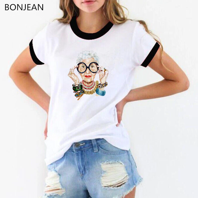 2019 Summer Top female Tumblr Fashion Old Woman Print T Shirt Women stylish round neck t shirts For Women Harajuku Kawaii Tshirt
2019 Summer Top female Tumblr Fashion Old Woman Print T Shirt Women stylish round neck t shirts For Women Harajuku Kawaii Tshirt
