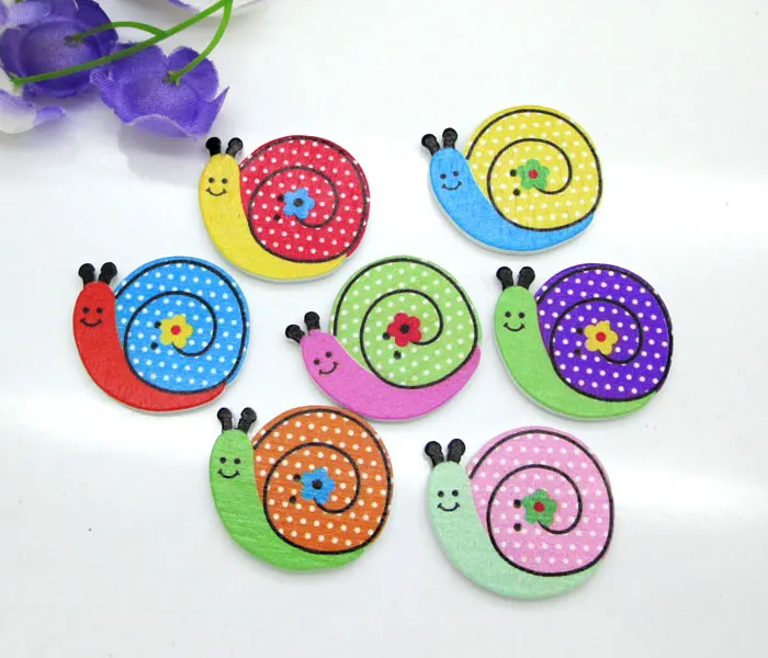 50pcs 24x27mm Mixed Colorful Snail Wooden Buttons For Clothes Crafts Sewing Scrapbooking DIY Accessories
50pcs 24x27mm Mixed Colorful Snail Wooden Buttons For Clothes Crafts Sewing Scrapbooking DIY Accessories