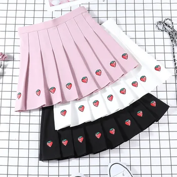 Women Pleat Skirt Harajuku Preppy Style Strawberry Print Skirts Mini Cute Japanese School Uniforms Ladies Jupe Kawaii Skirt
Women Pleat Skirt Harajuku Preppy Style Strawberry Print Skirts Mini Cute Japanese School Uniforms Ladies Jupe Kawaii Skirt