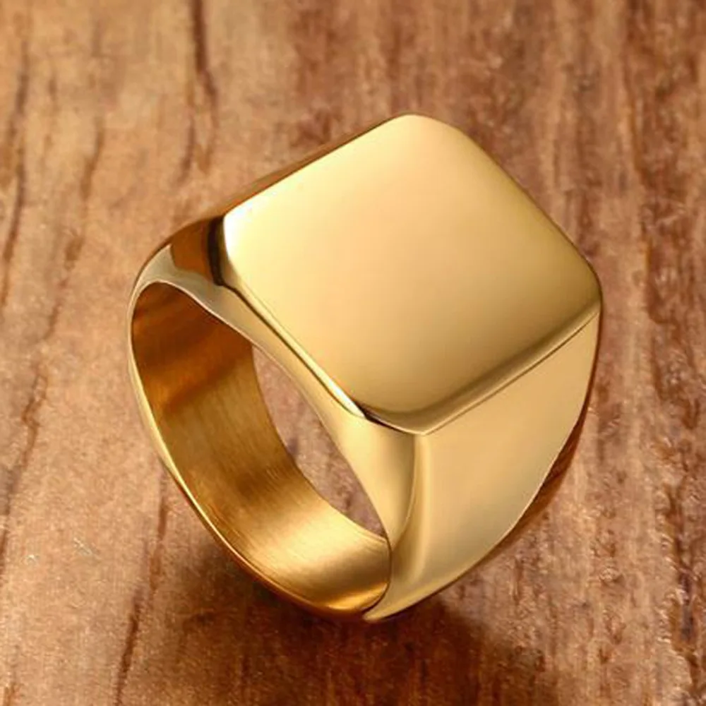New Arrive 316L Stainless Steel Gold Tone Square Rings Mens Womens Unisexs Biker Rings Size 7-12 Christmas Gift Fashion Jewelry
New Arrive 316L Stainless Steel Gold Tone Square Rings Mens Womens Unisexs Biker Rings Size 7-12 Christmas Gift Fashion Jewelry