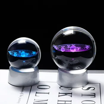 Crystal Planet Ball 3D Solar System Model Glass Globe with LED Base Home Decoration Accessories Astronomy Ornament Sphere
Crystal Planet Ball 3D Solar System Model Glass Globe with LED Base Home Decoration Accessories Astronomy Ornament Sphere