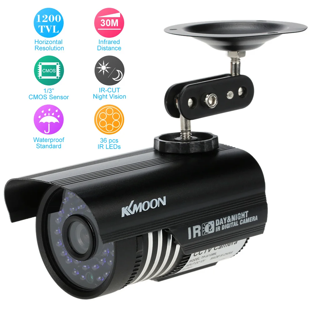 

KKmoon HD 1200TVL CCTV Camera Surveillance Home Security Camera Waterproof Outdoor Analog Bullet CCTV Camera IR-CUT Night View