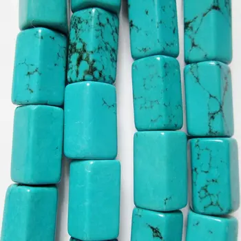 Blue Turquoise Magnesite Tube beads 12 mm x 8 mm - Gemstone Beads - Full Strand 16", 32 beads, A-Quality
Blue Turquoise Magnesite Tube beads 12 mm x 8 mm - Gemstone Beads - Full Strand 16", 32 beads, A-Quality