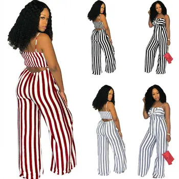 Hot Sale Women Ladies Fashion Casual Summer Jumpsuit Sleeveless Striped Long Jumpsuit Trousers Party Clubwear
Hot Sale Women Ladies Fashion Casual Summer Jumpsuit Sleeveless Striped Long Jumpsuit Trousers Party Clubwear