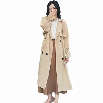2019 New Spring Autumn Long Trench Coat Women Fashion Classic Double Breasted Pocket Windbreaker Casual Elegant Outerwear D224
2019 New Spring Autumn Long Trench Coat Women Fashion Classic Double Breasted Pocket Windbreaker Casual Elegant Outerwear D224