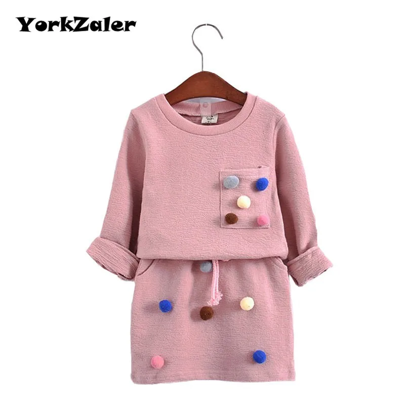 Girls Clothes Set Children 2PCS/Set Long Sleeve Shirt+ Pencil Skirt Kid Spring Winter Clothing With Ball Drop Shipping
Girls Clothes Set Children 2PCS/Set Long Sleeve Shirt+ Pencil Skirt Kid Spring Winter Clothing With Ball Drop Shipping