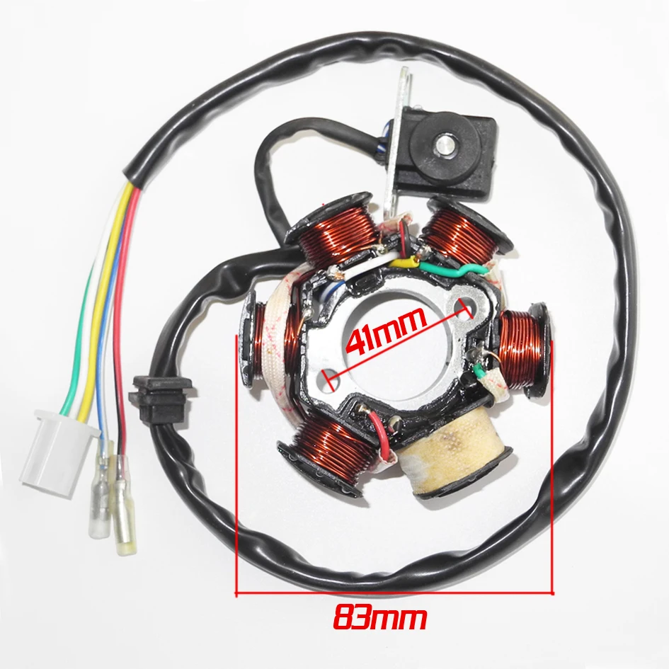 6 coils 5 wire Magneto Stator for GY6 125cc 150cc(152QMI/157QMJ) Engine ATV Scooter Electric parts
6 coils 5 wire Magneto Stator for GY6 125cc 150cc(152QMI/157QMJ) Engine ATV Scooter Electric parts
