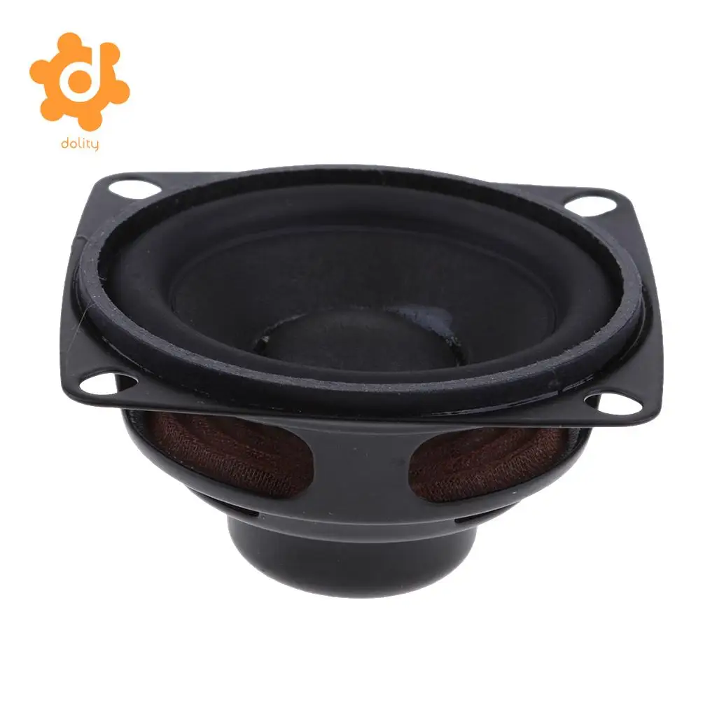 dolity 52mm 4Ohm 5W Full range Audio Speaker Square Loudspeaker 16 Coil Rubber Side
