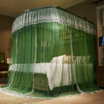 New Luxury Palace Style Rose Red Green Gray Blue Lace Three-door Floor-standing Rail Mosquito Net Bedding Set Indoor Decorations
New Luxury Palace Style Rose Red Green Gray Blue Lace Three-door Floor-standing Rail Mosquito Net Bedding Set Indoor Decorations