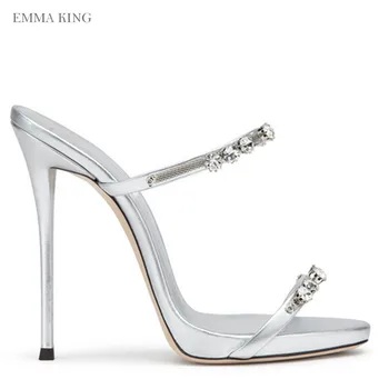 EMMA KING Sexy Open Toe Womens Sandals Open Back High Heels Wedding Thin Heels Shoes Glittering Crystal Embellished Sexy Size 43
EMMA KING Sexy Open Toe Womens Sandals Open Back High Heels Wedding Thin Heels Shoes Glittering Crystal Embellished Sexy Size 43