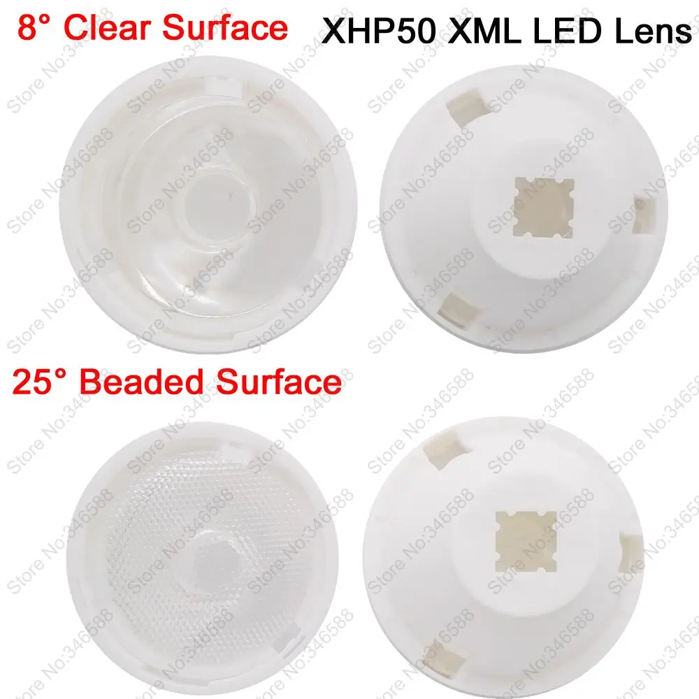 10x Cree XHP50 XML XML2 светодиодная линза отражатель 25 градусов с бисером поверхность или