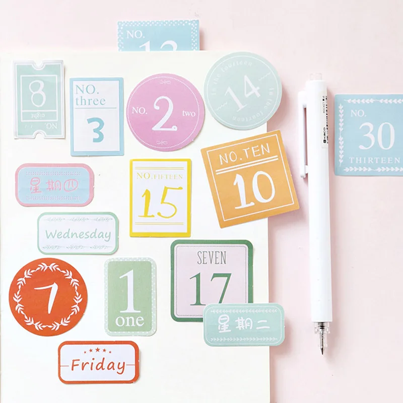 46pcs/box Kawaii Creative Date Numbers Paper Stickers Decoration Diary Scrapbooking For Student Gift Stationery 
46pcs/box Kawaii Creative Date Numbers Paper Stickers Decoration Diary Scrapbooking For Student Gift Stationery