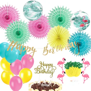26pcs Flamingo Decoration Set Balloons Pineapple Garland Happy Birthday Banner Cake Topper Birthday Summer Hawaiian Party 
26pcs Flamingo Decoration Set Balloons Pineapple Garland Happy Birthday Banner Cake Topper Birthday Summer Hawaiian Party