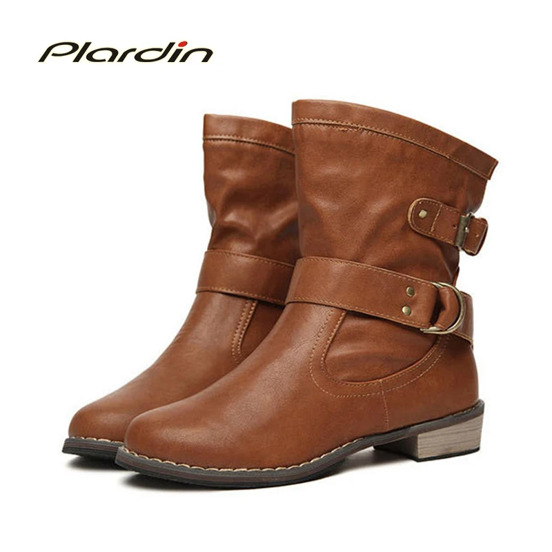 Plardin New Fashion Women Boots Autumn Winter Martin Ankle Vintage Boots Women Women's Buckle Sewing Motorcycle Winter Boots
Plardin New Fashion Women Boots Autumn Winter Martin Ankle Vintage Boots Women Women's Buckle Sewing Motorcycle Winter Boots