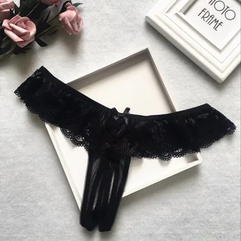 Sexy Crotchless Lace Panties G-Strings Black Sexy Panties Women Gallon Lace Boyshorts Open Gusset Thongs & Tangas With Picot
Sexy Crotchless Lace Panties G-Strings Black Sexy Panties Women Gallon Lace Boyshorts Open Gusset Thongs & Tangas With Picot