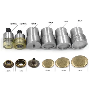 1Set 201 Snap Button Mold Metal Tools Die Hand Press Machine Button to Install the Mold Top Cover 17mm 20mm Diameter 6PCS
1Set 201 Snap Button Mold Metal Tools Die Hand Press Machine Button to Install the Mold Top Cover 17mm 20mm Diameter 6PCS