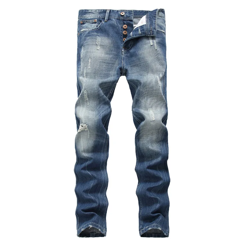 2019 Brand Men Cotton Jeans Straight Fit Ripped Washed Jeans For Men Casual Pants Italian Designer Stretch Denim Ripped Jeans
2019 Brand Men Cotton Jeans Straight Fit Ripped Washed Jeans For Men Casual Pants Italian Designer Stretch Denim Ripped Jeans