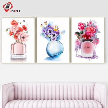 Watercolor Flower Peony Perfume Wall Art Canvas Painting Nordic Pink Posters And Prints Salon Wall Picture For Living Room Decor
Watercolor Flower Peony Perfume Wall Art Canvas Painting Nordic Pink Posters And Prints Salon Wall Picture For Living Room Decor