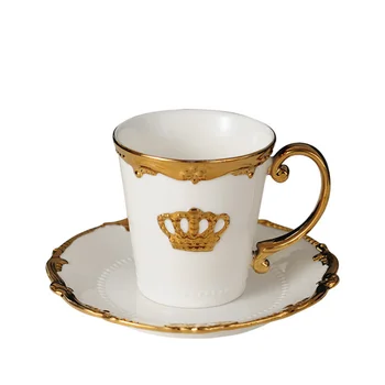 Nordic Style Bone China Coffee Cup Saucer Spoon Set 200ml British Cafe Porcelain Tea Cup Advanced Ceramic Crown Teacup
Nordic Style Bone China Coffee Cup Saucer Spoon Set 200ml British Cafe Porcelain Tea Cup Advanced Ceramic Crown Teacup