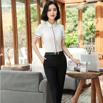 Formal Professional Pantsuits With 2 Piece Tops And Pants Female Trousers Sets Women Pants Suits For Ladies Office Work Wear Set
Formal Professional Pantsuits With 2 Piece Tops And Pants Female Trousers Sets Women Pants Suits For Ladies Office Work Wear Set