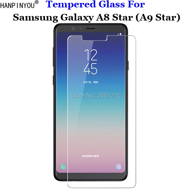 Фото Закаленное стекло 9H 2.5D для Samsung Galaxy A9 Star Премиум Защитная пленка экрана A8 6 3" |