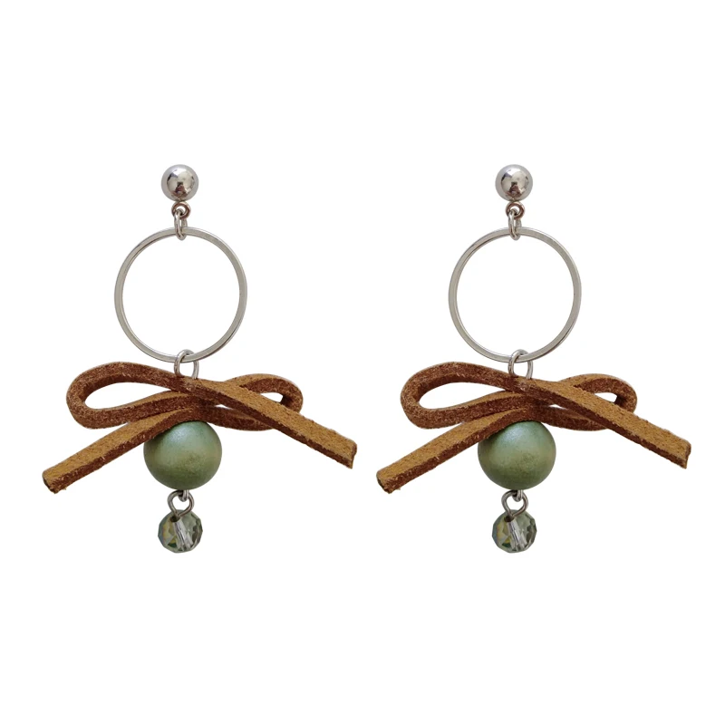 South Korea's simple earrings women's flock bows pop earrings Wood geometric round bead earrings earless ear clips
South Korea's simple earrings women's flock bows pop earrings Wood geometric round bead earrings earless ear clips