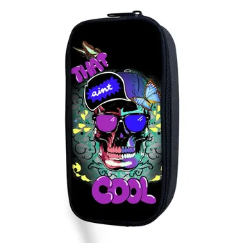 THINK Cool Skull Colorized Pattern Women Cosmetic Bag Polyester Pencil Case Children School Supplies Kid Pencil Box Customize
THINK Cool Skull Colorized Pattern Women Cosmetic Bag Polyester Pencil Case Children School Supplies Kid Pencil Box Customize