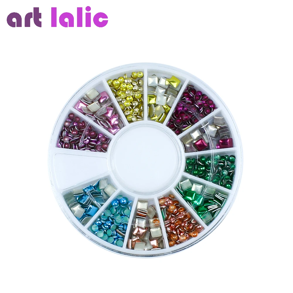 2 Styles 6 Color Metallic Rivets Plating Bright 3D Nail Art Decoration Studs Charms Sticker Wheel #21
2 Styles 6 Color Metallic Rivets Plating Bright 3D Nail Art Decoration Studs Charms Sticker Wheel #21