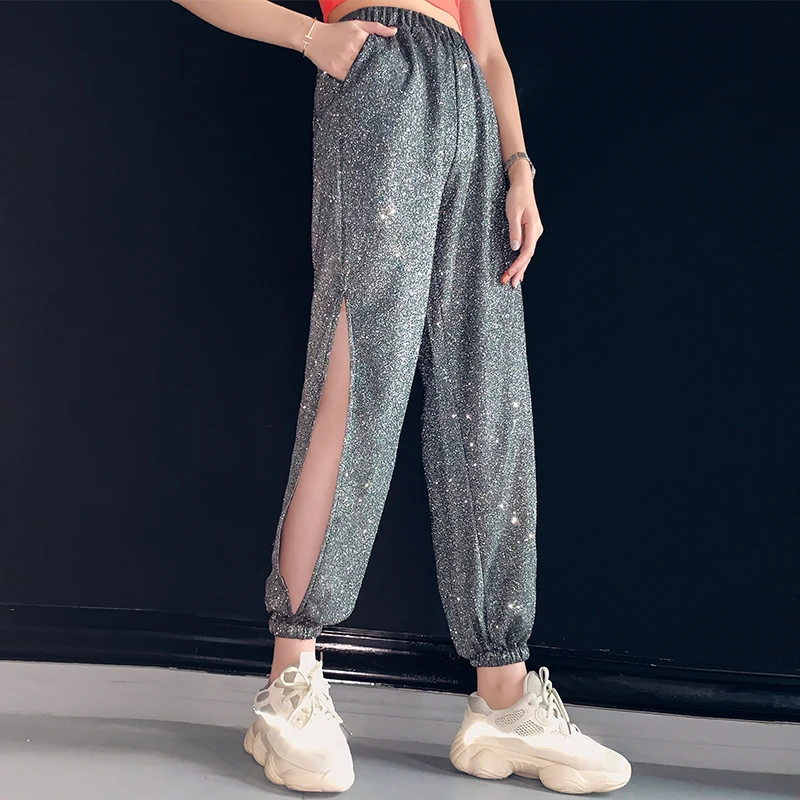 Jazz Costumes Shiny Silver Split Pants Women Hip Hop Clothing Street Dance Trousers Ladies Rave Sexy Club Dancing Outfits DN3736
Jazz Costumes Shiny Silver Split Pants Women Hip Hop Clothing Street Dance Trousers Ladies Rave Sexy Club Dancing Outfits DN3736