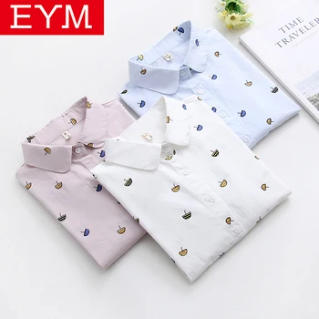 2018 Autumn New Fashion Women Print Cotton Blouses Casual Long Sleeve Shirts Women Loose Wild Fresh College Style Shirts Tops
2018 Autumn New Fashion Women Print Cotton Blouses Casual Long Sleeve Shirts Women Loose Wild Fresh College Style Shirts Tops
