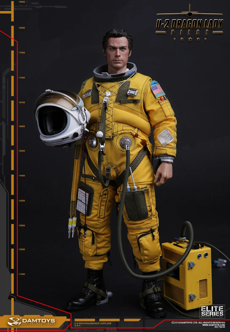 1/6 scale Super flexible figure 12" action figure doll Collectible model toy U-2 DRAGON LADY Reconnaissance PILOT 
1/6 scale Super flexible figure 12" action figure doll Collectible model toy U-2 DRAGON LADY Reconnaissance PILOT