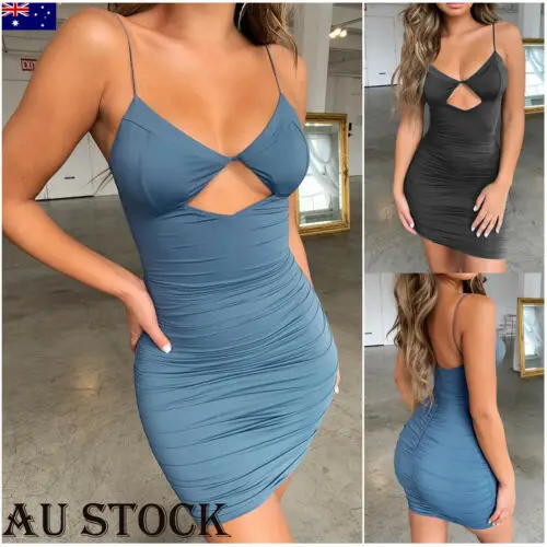 Women's Strappy Sexy Bodycon Hollow Out Evening Party Club wear Short Mini Dress 2019 New Backless Solid Color Dresses Hot
Women's Strappy Sexy Bodycon Hollow Out Evening Party Club wear Short Mini Dress 2019 New Backless Solid Color Dresses Hot