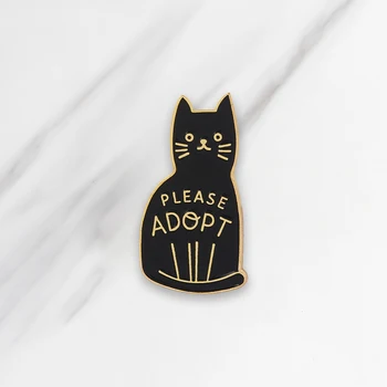 Black Cat Enamel Brooches Button Pins for clothes bag Please Adopt Badge Cartoon Animal Jewelry Gift for friends
Black Cat Enamel Brooches Button Pins for clothes bag Please Adopt Badge Cartoon Animal Jewelry Gift for friends