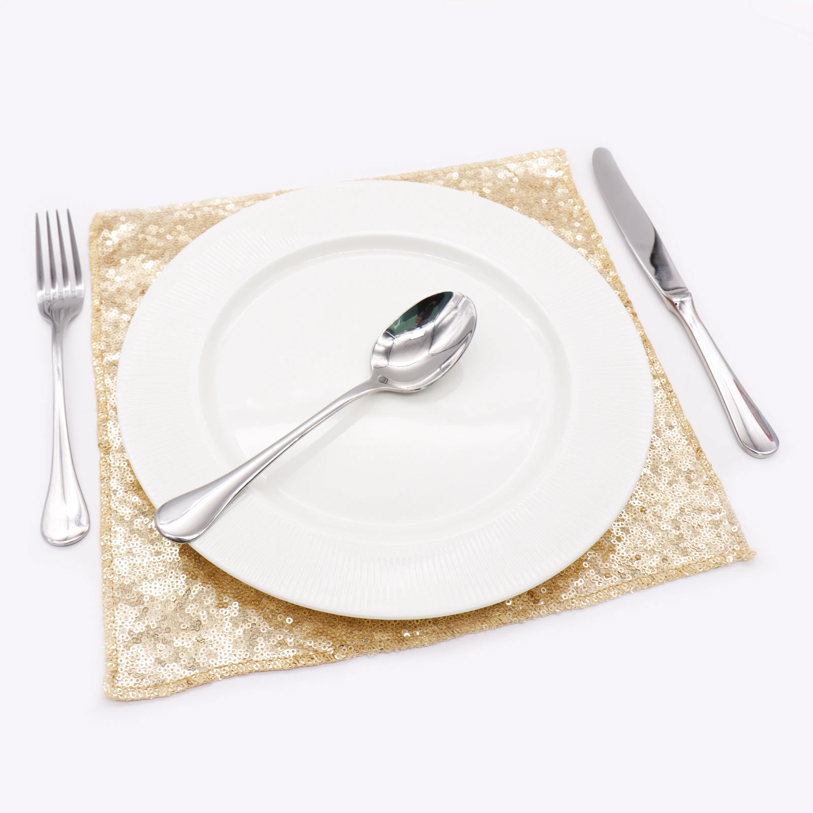 30x30cm Champagne Rose Gold Sequin Table Napkin Mat For Wedding Birthday Xmas Party Hotel Restaurant Decoration
30x30cm Champagne Rose Gold Sequin Table Napkin Mat For Wedding Birthday Xmas Party Hotel Restaurant Decoration
