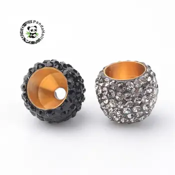 Golden Plated Alloy Rhinestone Components Terminators Cord Ends, Half Round, Mixed Color, 12x10.5mm, Hole: 1.5mm and 7mm
Golden Plated Alloy Rhinestone Components Terminators Cord Ends, Half Round, Mixed Color, 12x10.5mm, Hole: 1.5mm and 7mm