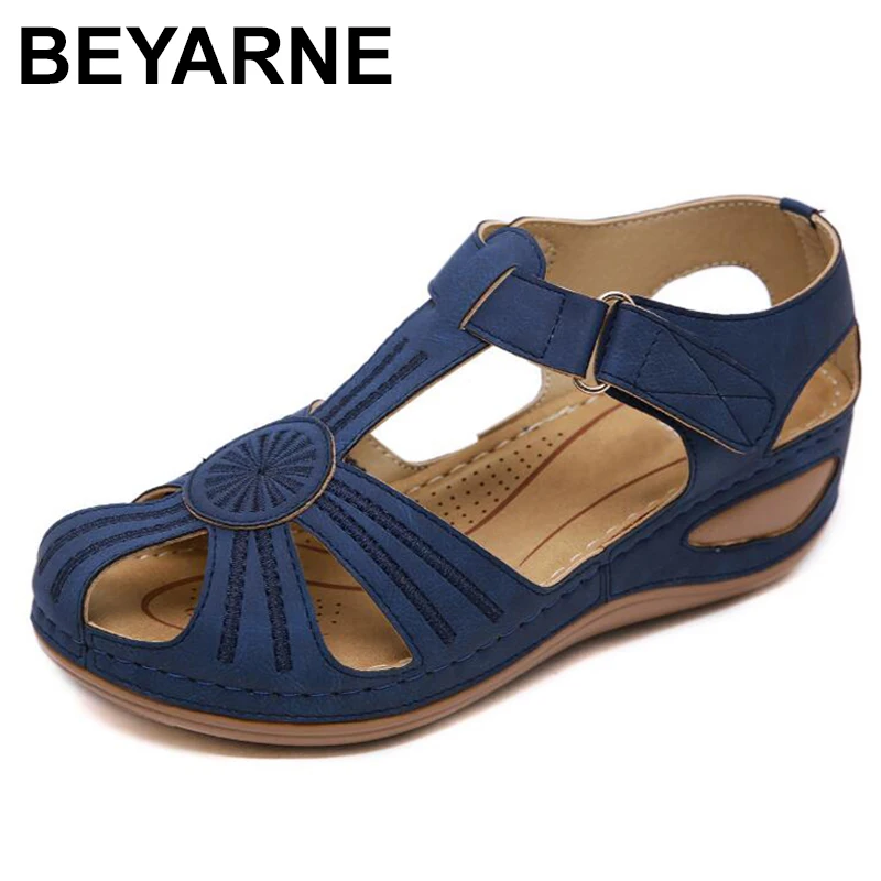 BEYARNE/большие размеры Модные летние женские босоножки Женская пляжная обувь