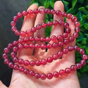 Natural Red Strawberry Quartz Crystal Bracelet 6.5mm Woman Man Love Round Beads Gift Stretch Stone 3 Laps Charms Necklace AAAAA
Natural Red Strawberry Quartz Crystal Bracelet 6.5mm Woman Man Love Round Beads Gift Stretch Stone 3 Laps Charms Necklace AAAAA