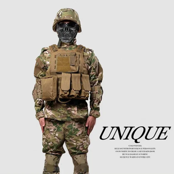 Men's Outdoor Jungle Camouflage Hunting Vest Military Tactical Vest Men Live CS Combat Multifunction Pouch Releasable Armor Vest
Men's Outdoor Jungle Camouflage Hunting Vest Military Tactical Vest Men Live CS Combat Multifunction Pouch Releasable Armor Vest