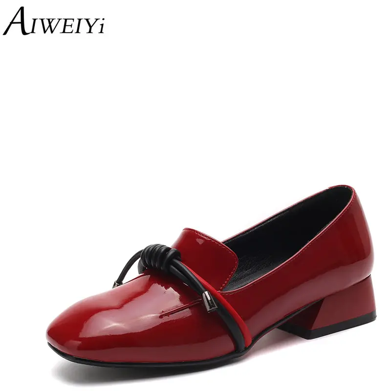 AIWEIYi Patent Leather Oxford Shoes Woman Square toe Med Heel High Heels Shoes Woman Dress Party Pumps
AIWEIYi Patent Leather Oxford Shoes Woman Square toe Med Heel High Heels Shoes Woman Dress Party Pumps