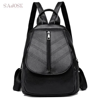 Schoolbag For Teenager Girls Women PU Leather Backpacks High Quality Simplicity Fashion Student Shoulder Bag Femme DropShipping 
Schoolbag For Teenager Girls Women PU Leather Backpacks High Quality Simplicity Fashion Student Shoulder Bag Femme DropShipping