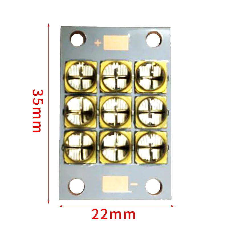 UV LED curing module 90 watts high power LED UV violet 6565 365 to 370nm 380 to 385nm 395 to 400nm 400 to 405nm 22*35mm board
UV LED curing module 90 watts high power LED UV violet 6565 365 to 370nm 380 to 385nm 395 to 400nm 400 to 405nm 22*35mm board
