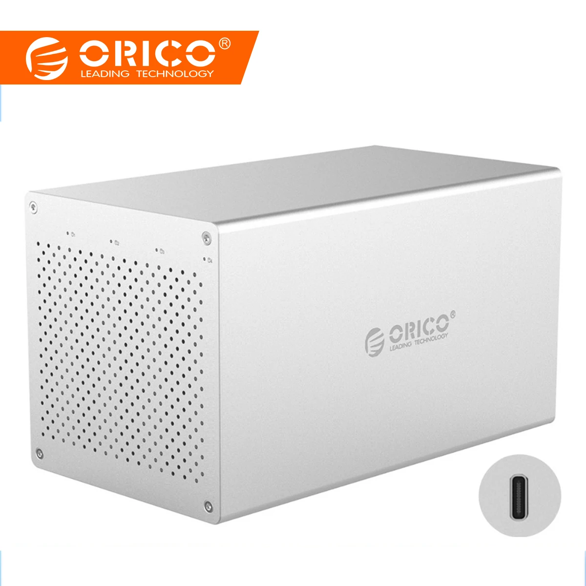 ORICO 4 Bay Type-C 3.5''Hard Drive Enclosure with Raid SATA to USB C HDD Docking Station Support 40TB RAID0/1/3/5/10/JBOD/Clear
ORICO 4 Bay Type-C 3.5''Hard Drive Enclosure with Raid SATA to USB C HDD Docking Station Support 40TB RAID0/1/3/5/10/JBOD/Clear