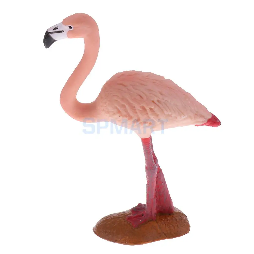 2pcs Realistic Wildlife Animal Flamingo Model Figurine Nature Educational Toy Home Decoration Xmas Gifts