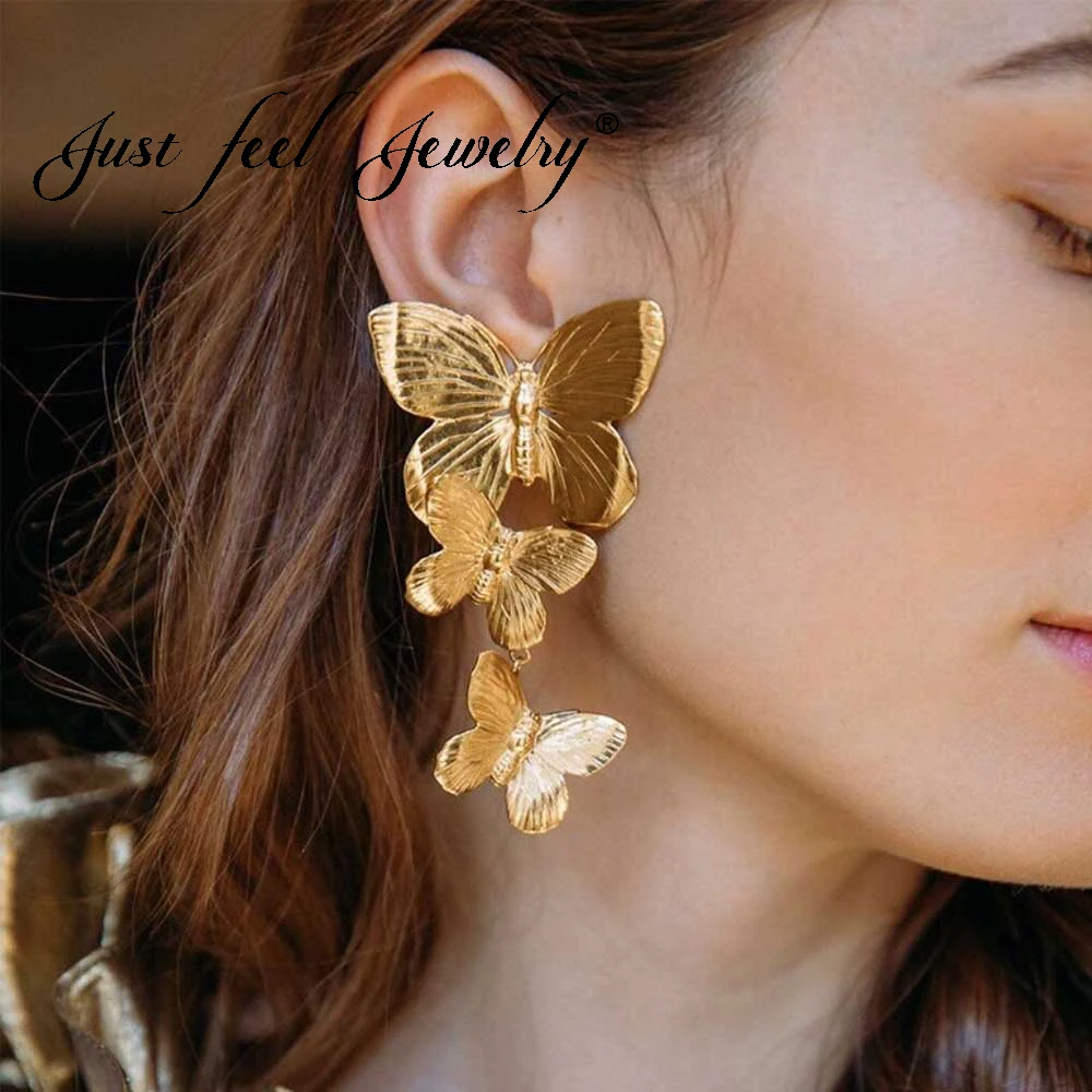 JUST FEEL 2019 Trendy Metal Butterfly Drop Earrings for Women Wedding Statement Jewelry Gold Silver Shiny Vintage Dangle Earing
JUST FEEL 2019 Trendy Metal Butterfly Drop Earrings for Women Wedding Statement Jewelry Gold Silver Shiny Vintage Dangle Earing