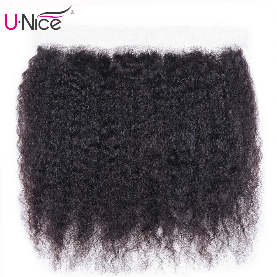 UNice Hair Brazilian Kinky Straight Hair 13*4 Lace Frontal Closure With Baby Hair 100% Human Hair Free Part Yaki Lace Closure
UNice Hair Brazilian Kinky Straight Hair 13*4 Lace Frontal Closure With Baby Hair 100% Human Hair Free Part Yaki Lace Closure