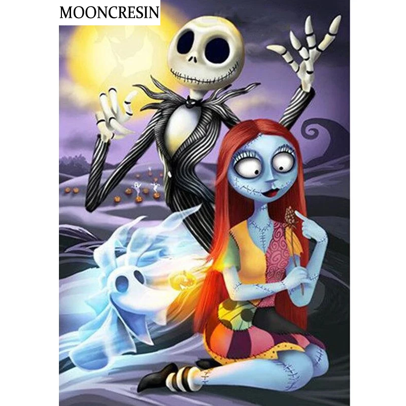 5D Diy Diamond Painting Jack Sally Skeletons 3D Diamond Embroidery Cross Stitch Skull Mosaic Crystal Handicraft Home Decoration
5D Diy Diamond Painting Jack Sally Skeletons 3D Diamond Embroidery Cross Stitch Skull Mosaic Crystal Handicraft Home Decoration
