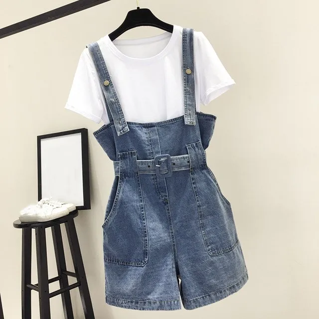Women Clothing Denim Strap Rompers Playsuits Shorts Loose Casual Overalls Female Rompers
Women Clothing Denim Strap Rompers Playsuits Shorts Loose Casual Overalls Female Rompers